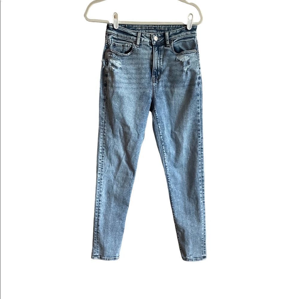 American Eagle mom acid light wash jeans size 0